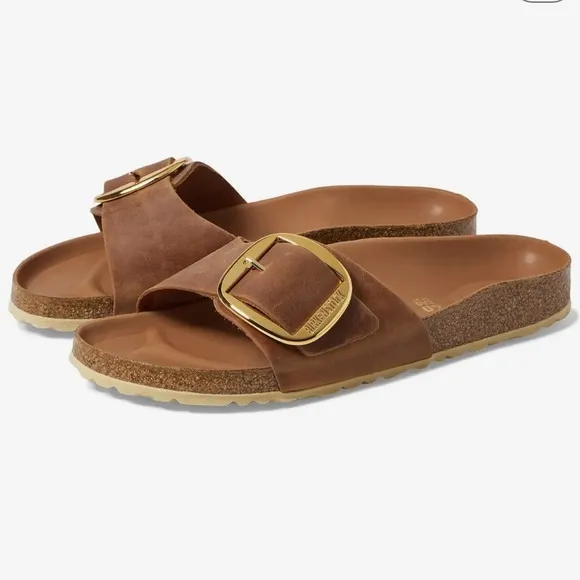 New! Birkenstock Madrid Big Buckle - Oiled Leather Sandals
