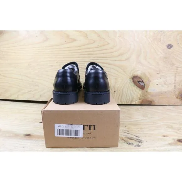 New Born Shoes Mens 9 Black Leather Laken Loafer Slip On