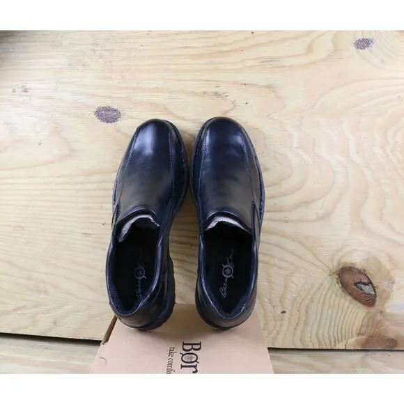 New Born Shoes Mens 9 Black Leather Laken Loafer Slip On