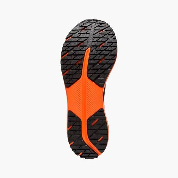 NEW BROOKS men's hyperion tempo running shoes in black/flame/grey