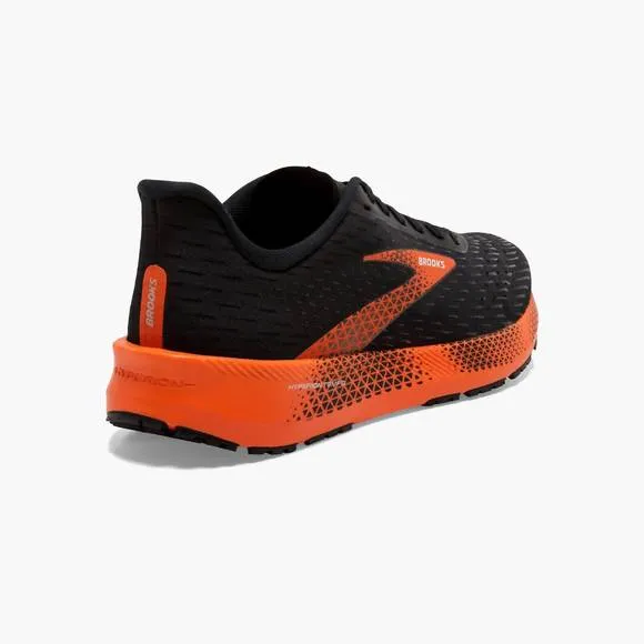 NEW BROOKS men's hyperion tempo running shoes in black/flame/grey