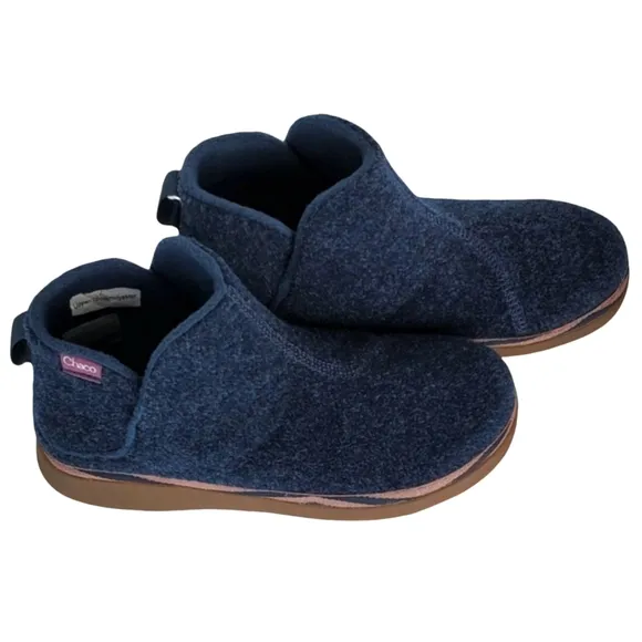 New Chaco Revel mid felt shoe slip on boots navy
