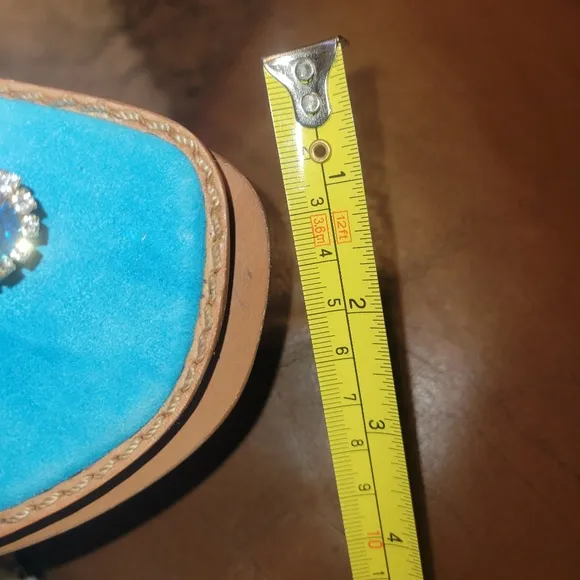 NEW Constanca Basto One Finger Suede Genue Leather Turquoise 💎 Flats Sandals