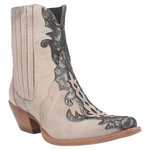 NEW DAN POST. ladies shay western cowboy boot booties in bone