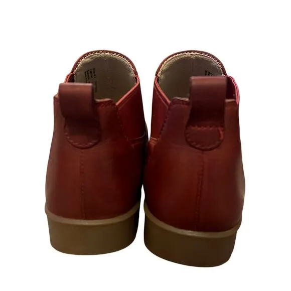 NEW! Dansko Womans 10.5 Louisa $165 Leather Ankle Boots Pull On COMFORT Red 41