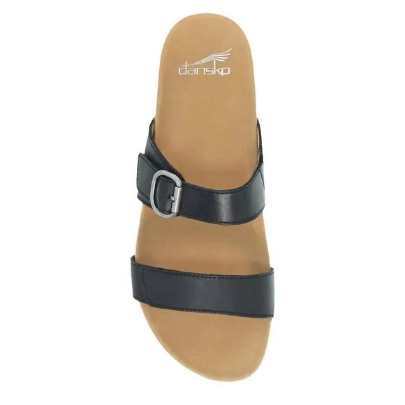 NEW DANSKO women's justine slip on two strap sandals in black