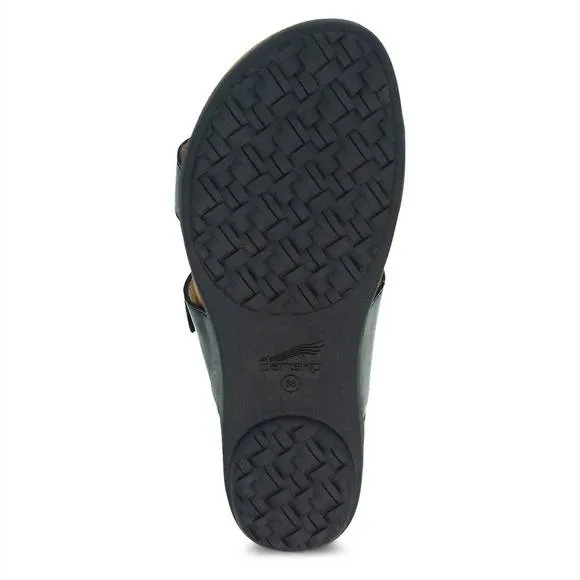 NEW DANSKO women's justine slip on two strap sandals in black