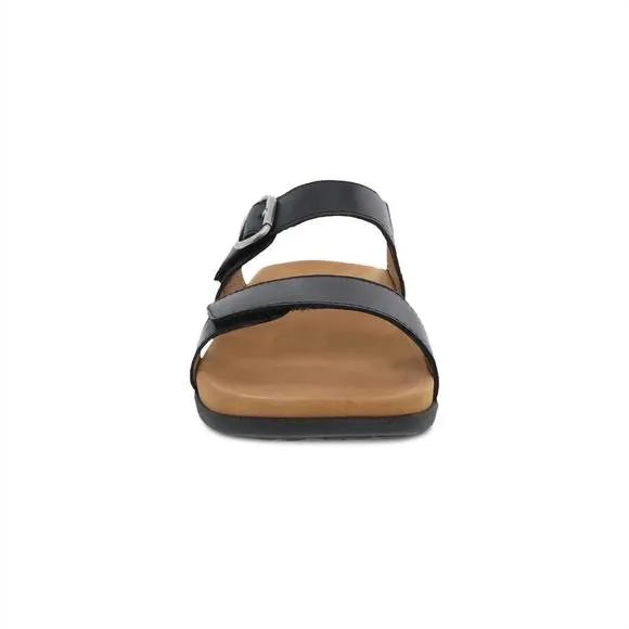 NEW DANSKO women's justine slip on two strap sandals in black