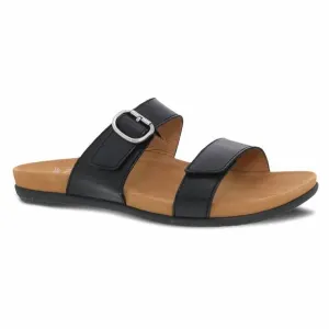 NEW DANSKO women's justine slip on two strap sandals in black