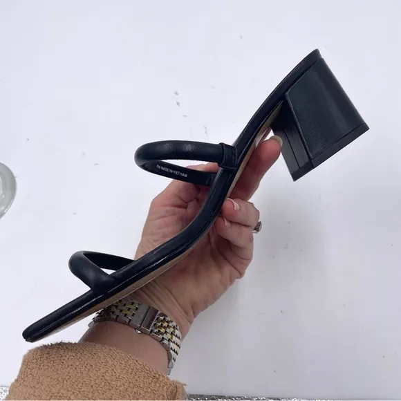 NEW Everlane Black Lesther Double Strap Heel Sandal in Size 8