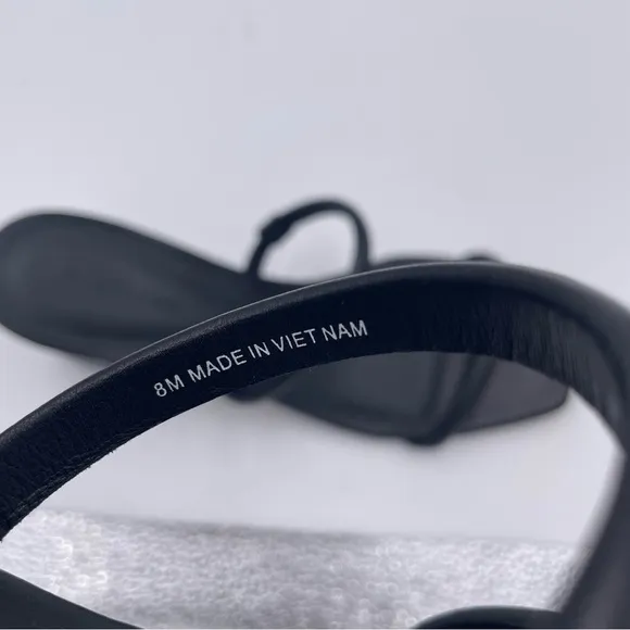 NEW Everlane Black Lesther Double Strap Heel Sandal in Size 8