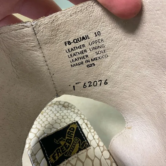 NEW FreeBird Quail White Snake Sandals