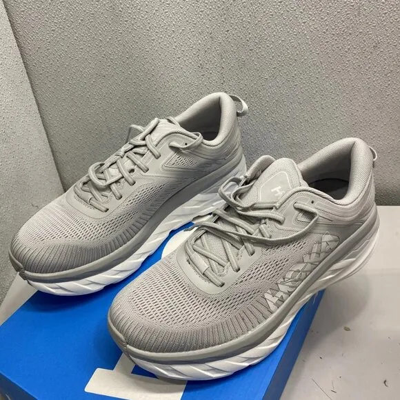 NEW HOKA Bondi 7 Running Shoes – Men’s Size 10 – Gray