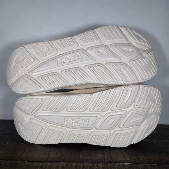 NEW HOKA One One Ora Recovery Slides 3 Mens Size 12 Comfy Sandals Vanilla Cream