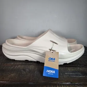 NEW HOKA One One Ora Recovery Slides 3 Mens Size 12 Comfy Sandals Vanilla Cream