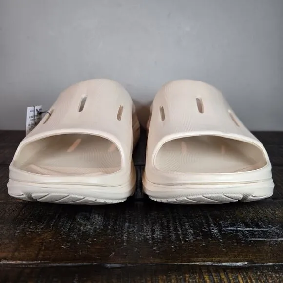 NEW HOKA One One Ora Recovery Slides 3 Mens Size 12 Comfy Sandals Vanilla Cream