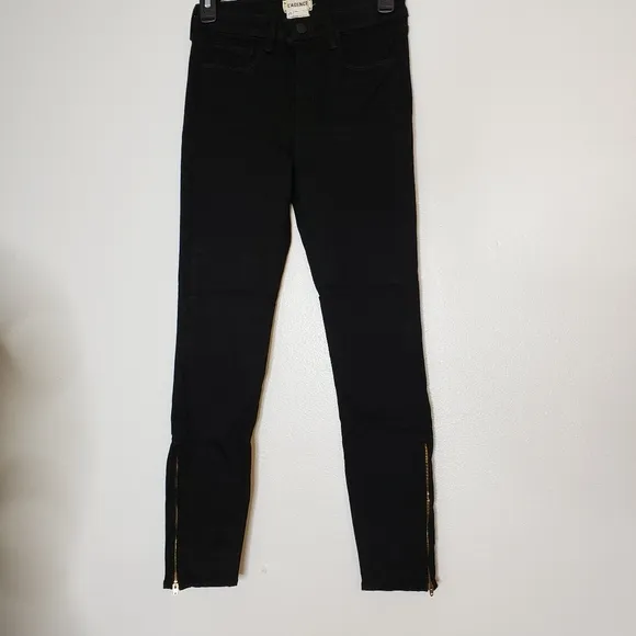 NEW L'AGENCE Sabine Jeans High Rise Ankle Zipper Luxury Womens Jeans Summer Chic