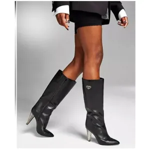 New Mateo for INC Black  International Concepts Charlotte Heeled Boots Size 10 N