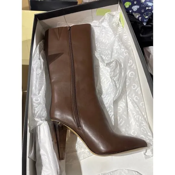 New Mateo for INC Brown International Concepts Charlotte Heeled Boots Size 8