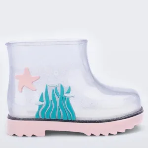 NEW Mini Melissa Baby Under The Sea Waterproof Starfish Ocean Glitter Wellies