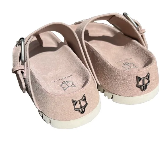 New NAKED WOLFE  Vixen Suede Sandals - Pink Sz 8