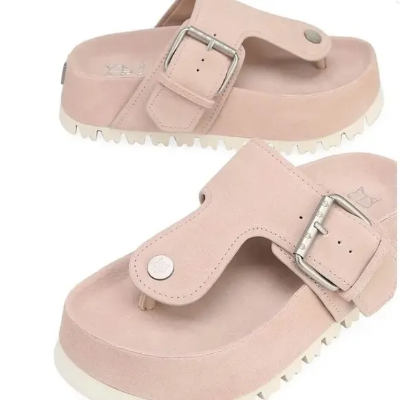 New NAKED WOLFE  Vixen Suede Sandals - Pink Sz 8