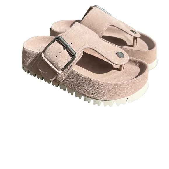 New NAKED WOLFE  Vixen Suede Sandals - Pink Sz 8