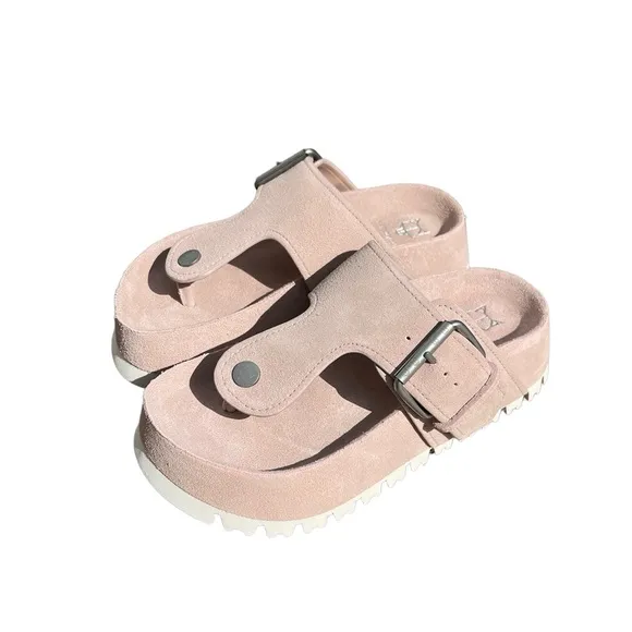 New NAKED WOLFE  Vixen Suede Sandals - Pink Sz 8