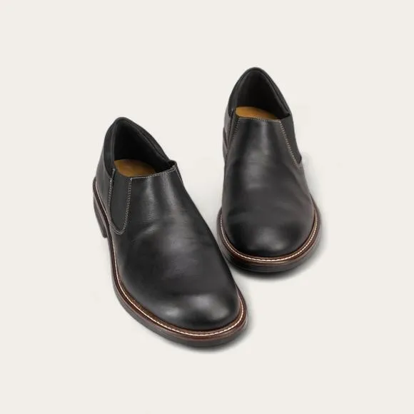 NEW NAOT men's director slip on shoes in black velvet nubuck black raven