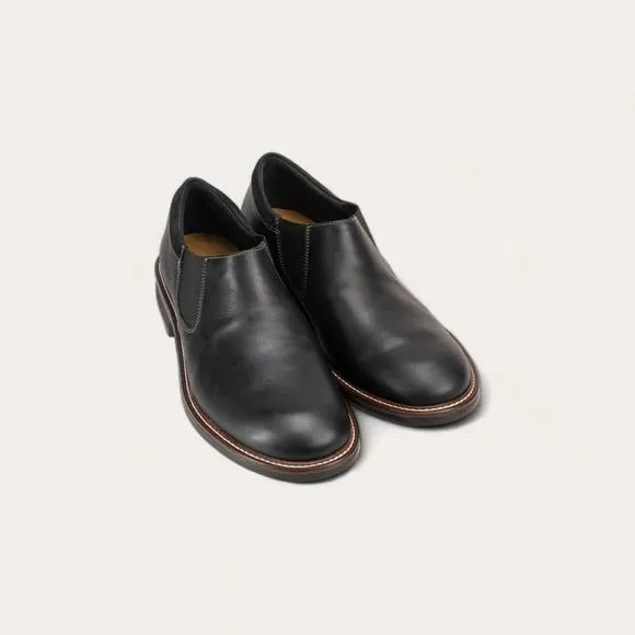 NEW NAOT men's director slip on shoes in black velvet nubuck black raven