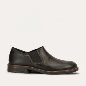 NEW NAOT men's director slip on shoes in black velvet nubuck black raven