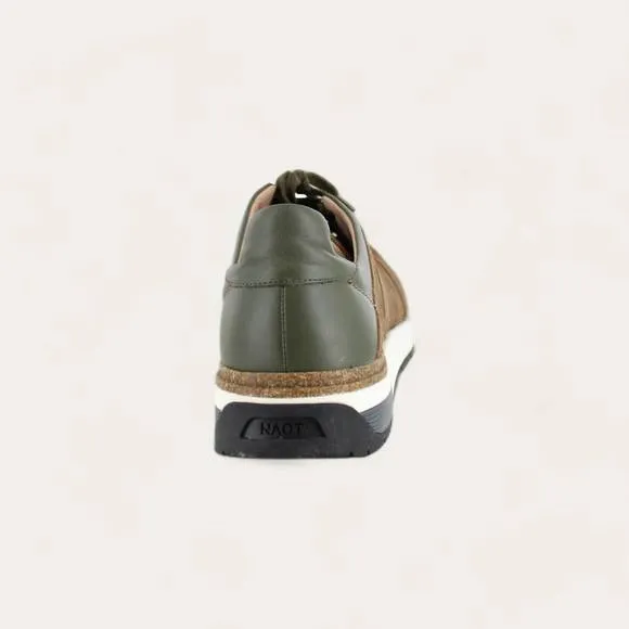 NEW NAOT men's magnify tie shoes - medium in antique brown/green