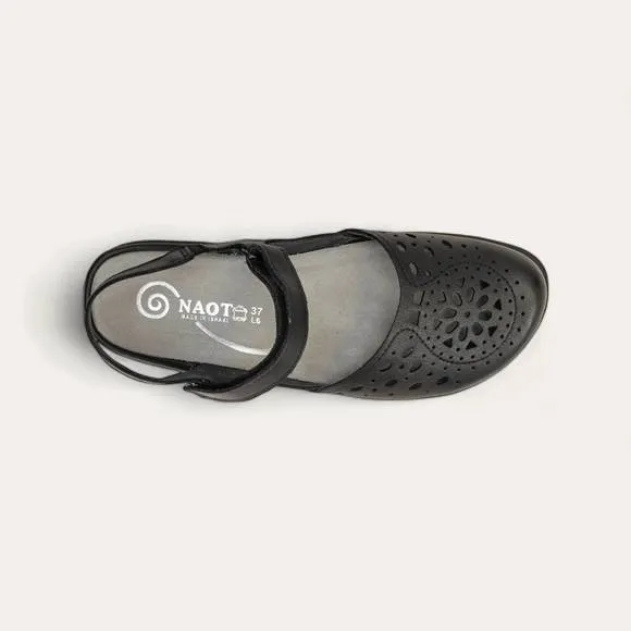 NEW NAOT women's arataki mary jane shoes - medium in black raven