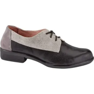 NEW NAOT women's kedma loafer shoes - medium in soft black/speckled beige/smoke