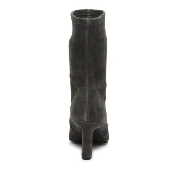 NEW NIB Stuart Weitzman Brandie 75 Suede Bootie 8.5 39 Slate Slip On Shoes