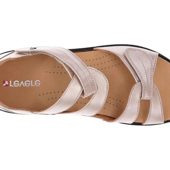 New NIB Womens 11 Revere Geneva Orthotic Closed Heel Sandals Champagne Pretty