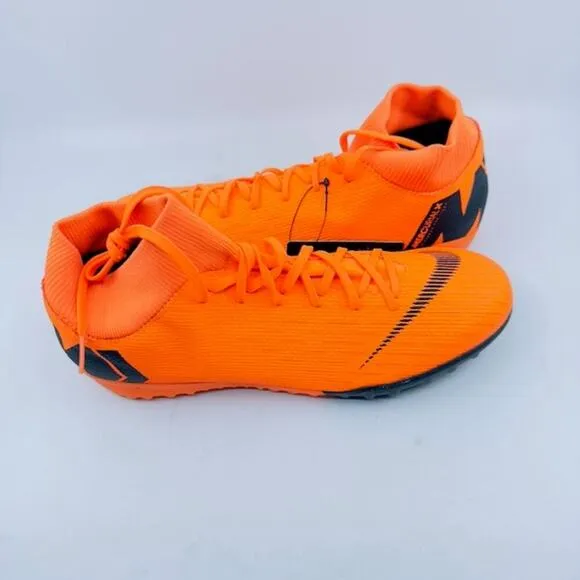 NEW Nike MercurialX SuperflyX 6 Academy TF Shoes AH7370-810 Orange Mens 9.5
