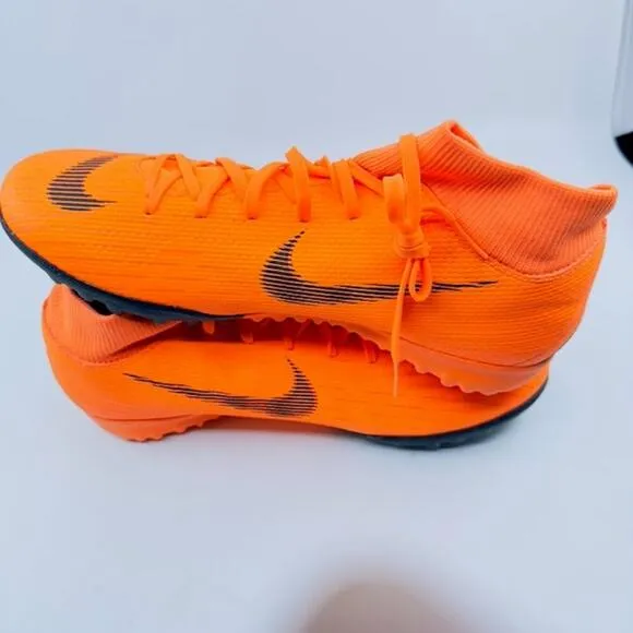 NEW Nike MercurialX SuperflyX 6 Academy TF Shoes AH7370-810 Orange Mens 9.5