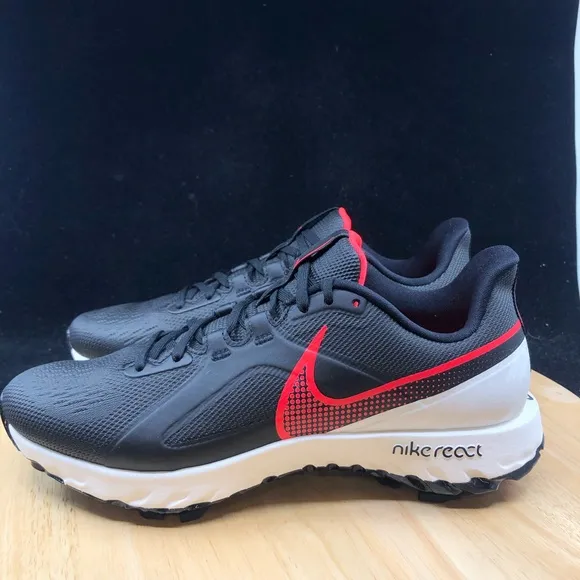 NEW Nike React Infinity Pro Golf Shoes Size 8.5 Black Red White CT6620-002