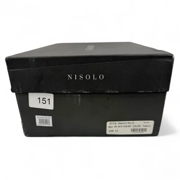 NEW Nisolo Men's Alejandro Slip On Leather Shoes Tobacco Size 8.5