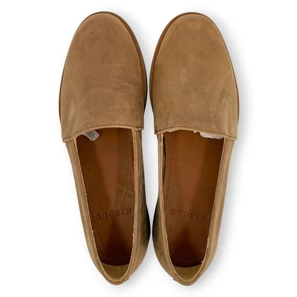 NEW Nisolo Men's Alejandro Slip On Leather Shoes Tobacco Size 8.5