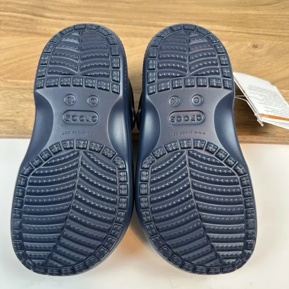 New NWT Little Kids Crocs Baya Lined Navy Blue Comfort Clogs Shoes Size 13 C