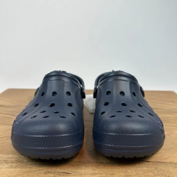 New NWT Little Kids Crocs Baya Lined Navy Blue Comfort Clogs Shoes Size 13 C