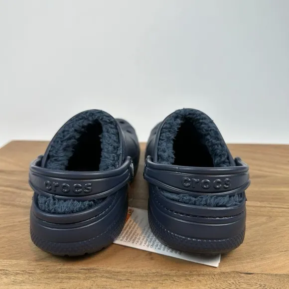 New NWT Little Kids Crocs Baya Lined Navy Blue Comfort Clogs Shoes Size 13 C