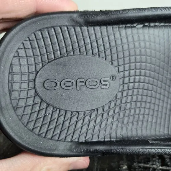 NEW Oofos OOahh Womens Size 5 Recovery Slip-On Comfort Beach Slide Sandals Black