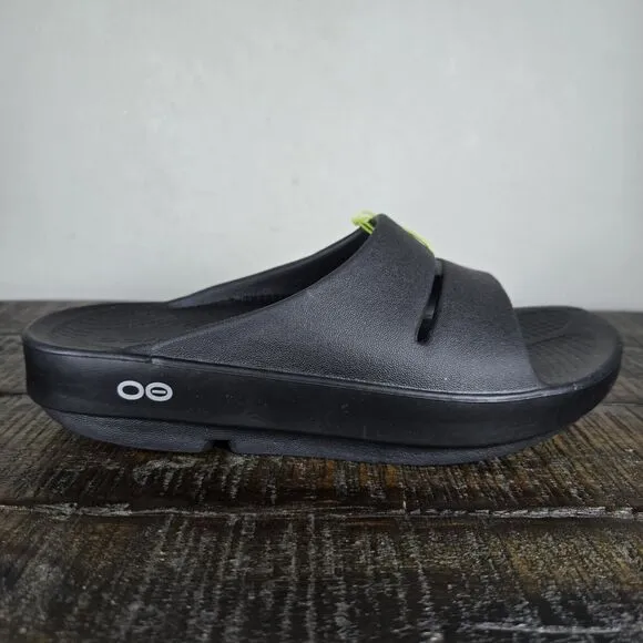 NEW Oofos OOahh Womens Size 5 Recovery Slip-On Comfort Beach Slide Sandals Black