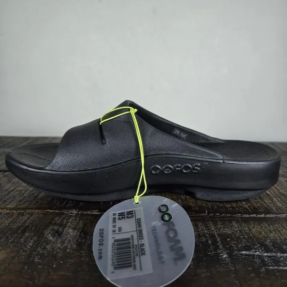 NEW Oofos OOahh Womens Size 5 Recovery Slip-On Comfort Beach Slide Sandals Black
