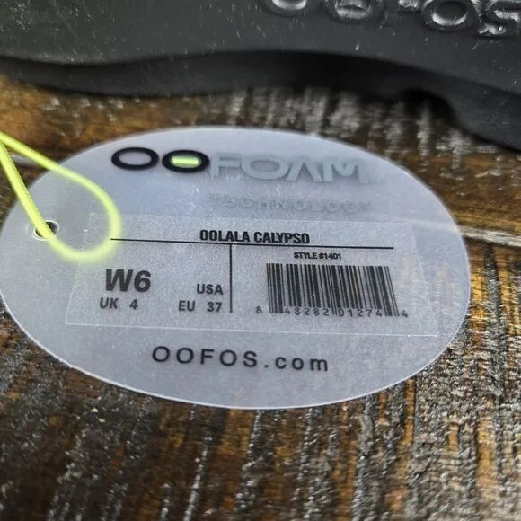 NEW Oofos Oolala Calypso Womens Size 6 Recovery Slip-On Flip Flops Sandals Blue