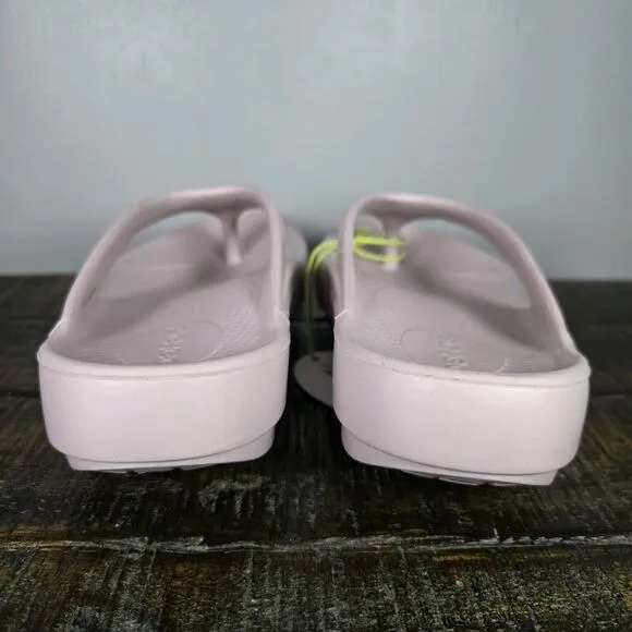 NEW Oofos Oolala Luxe Womens Size 5 Recovery Flip Flop Sandals Stardust Pink