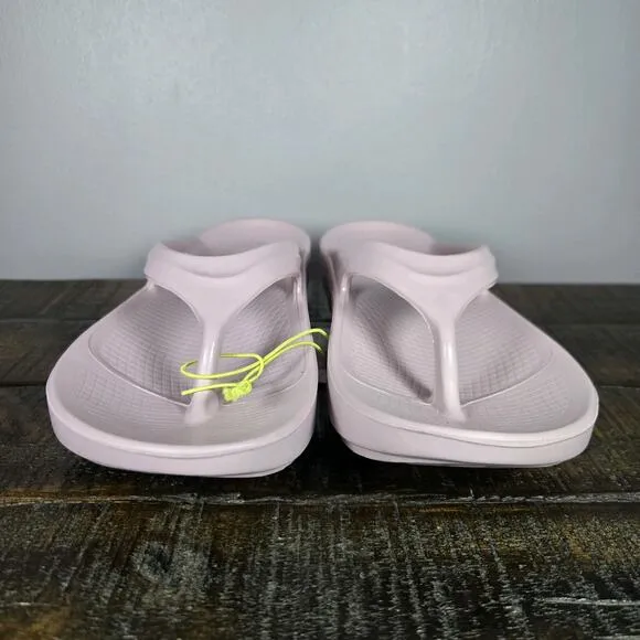 NEW Oofos Oolala Luxe Womens Size 5 Recovery Flip Flop Sandals Stardust Pink